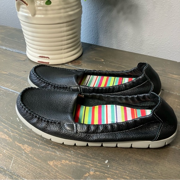 SAS Shoes 7.5 N Sunny Loafers Black Leather Slip-on Comfort Casual Women’s - Picture 6 of 10